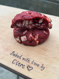 4/6/12 Red Velvet Cookies Gift Box – Prices from £11.00 – Fresh Baked, Personalised Messages
