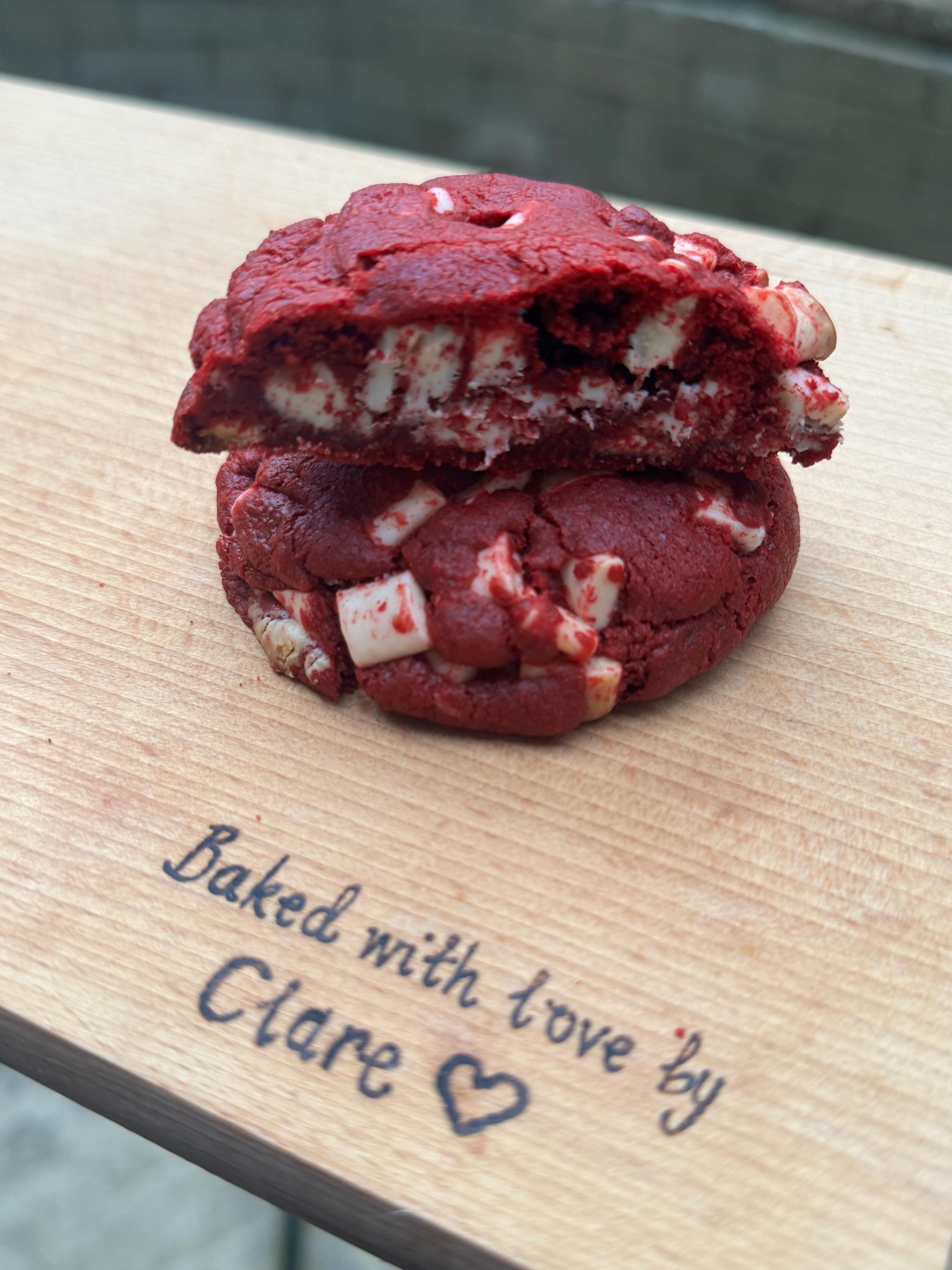 4/6/12 Red Velvet Cookies Gift Box – Prices from £11.00 – Fresh Baked, Personalised Messages